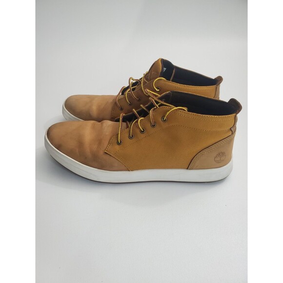 Timberland Men\'s Davis Square Chukka Shoe, Wheat Nubuck, 13 main image 4